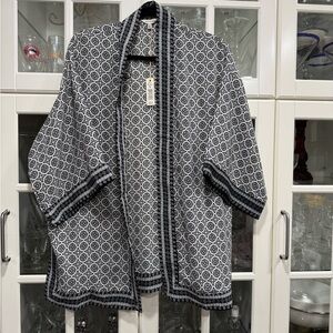 NWT Max Studio Monochrome Patterned Kimono -